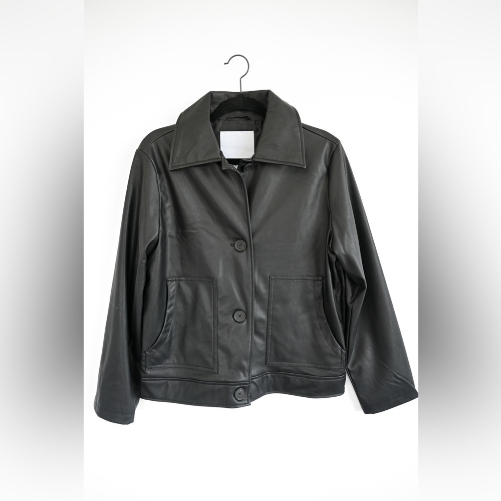 NVLT Trucker Jacket Vegan Leather NWT